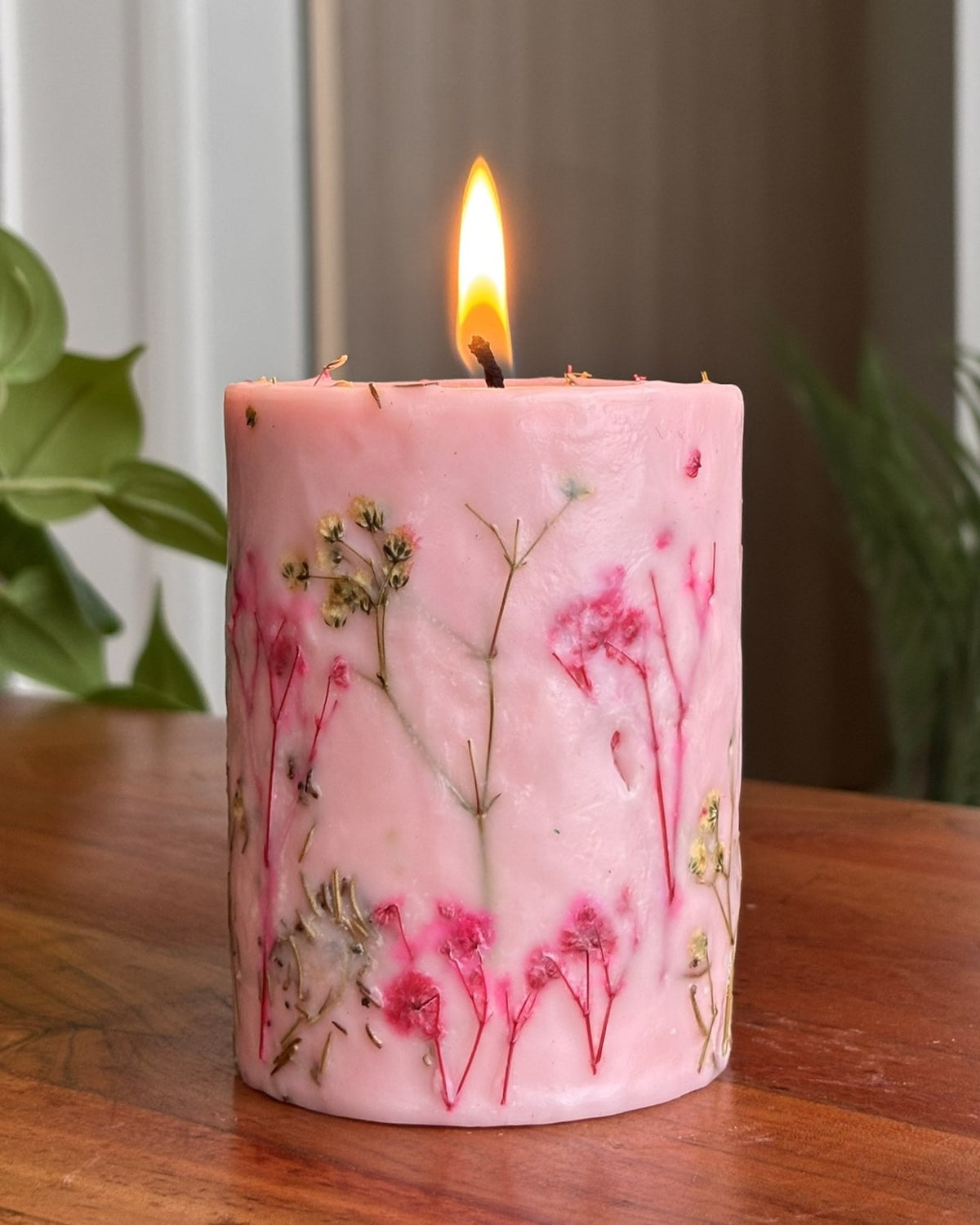 Kashmir Blossom, unlit, on a plain surface